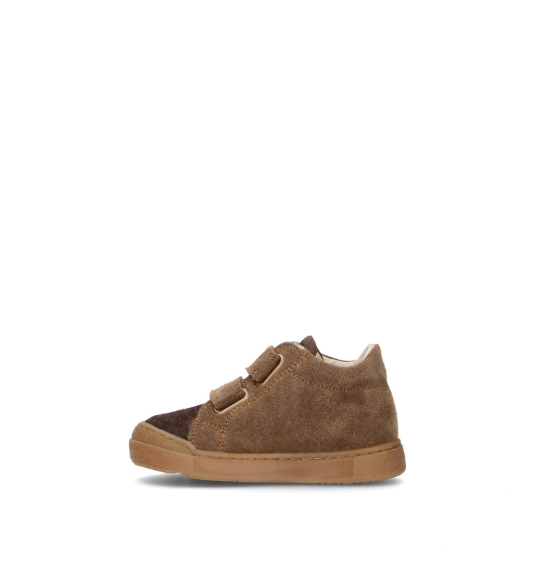 FALCOTTO Sneaker bimbo taupe in suede