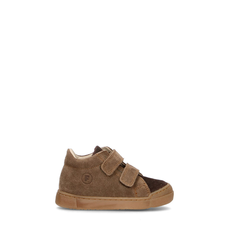 FALCOTTO Sneaker bimbo taupe in suede