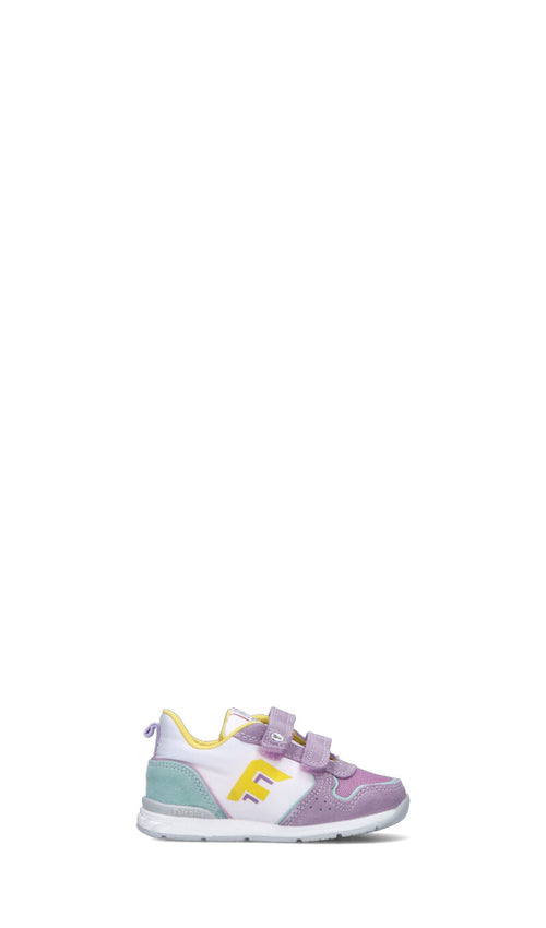 FALCOTTO Sneaker bambina bianca/lilla in suede