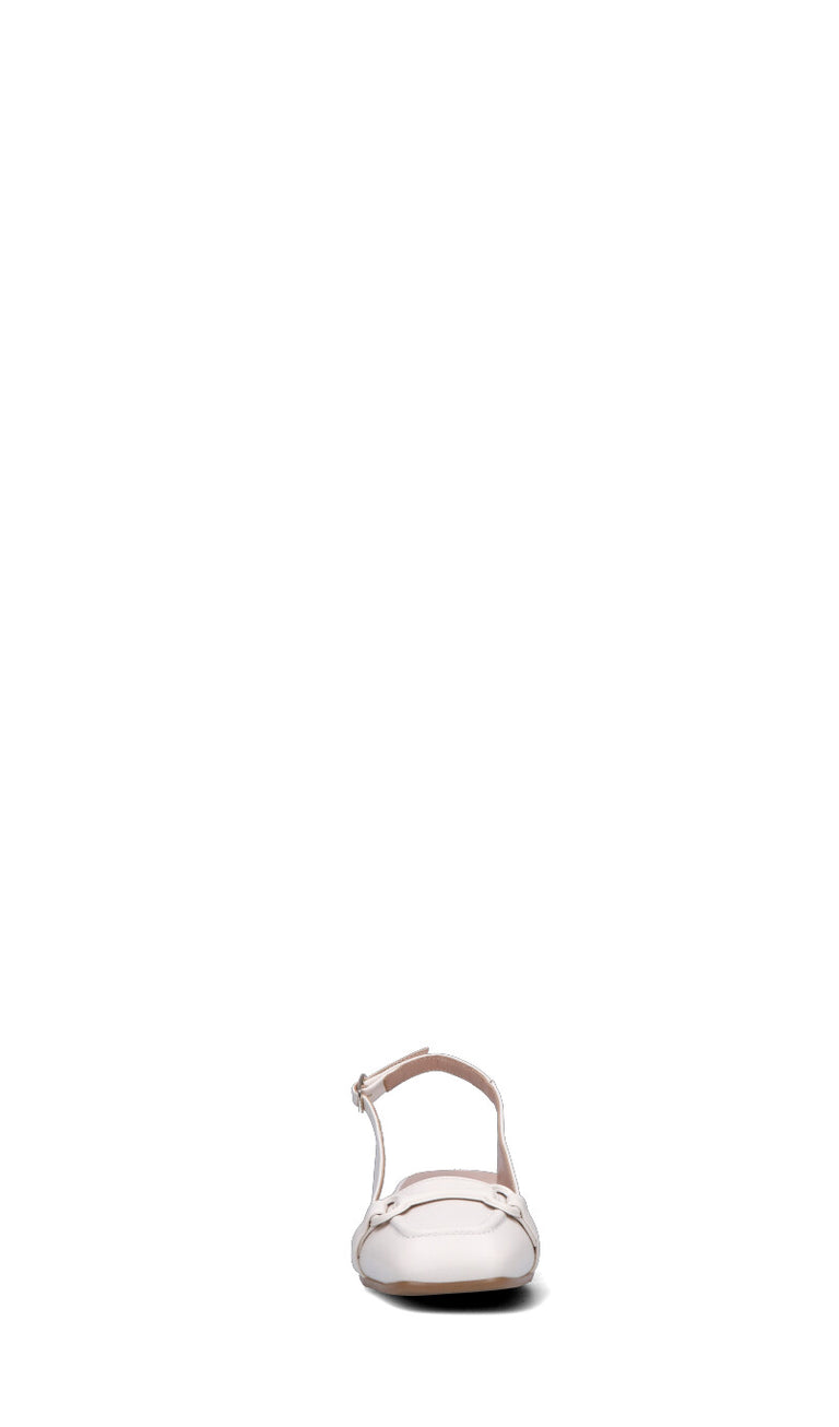 PERLAMARINA Slingback donna bianca in pelle