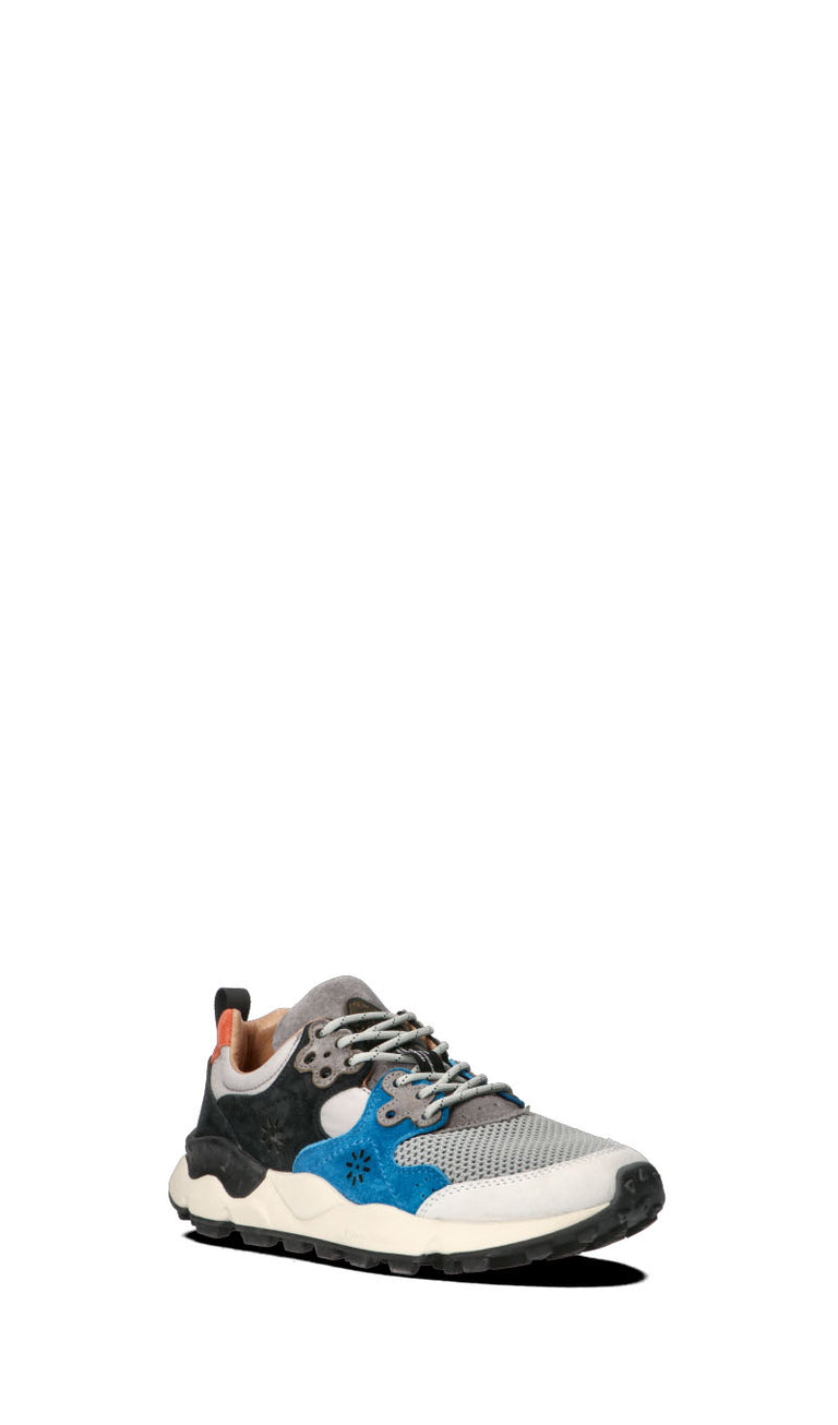FLOWER MOUNTAIN Sneakers uomo grigia/blu/nera in suede