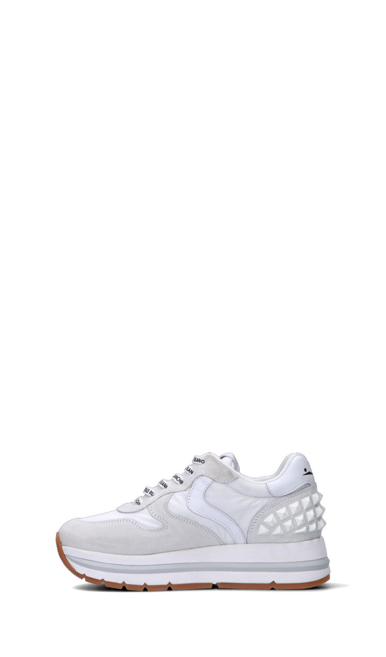 VOILE BLANCHE Sneaker donna bianca in pelle