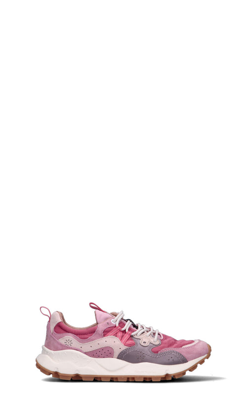 FLOWER MOUNTAIN Sneaker donna rosa in pelle
