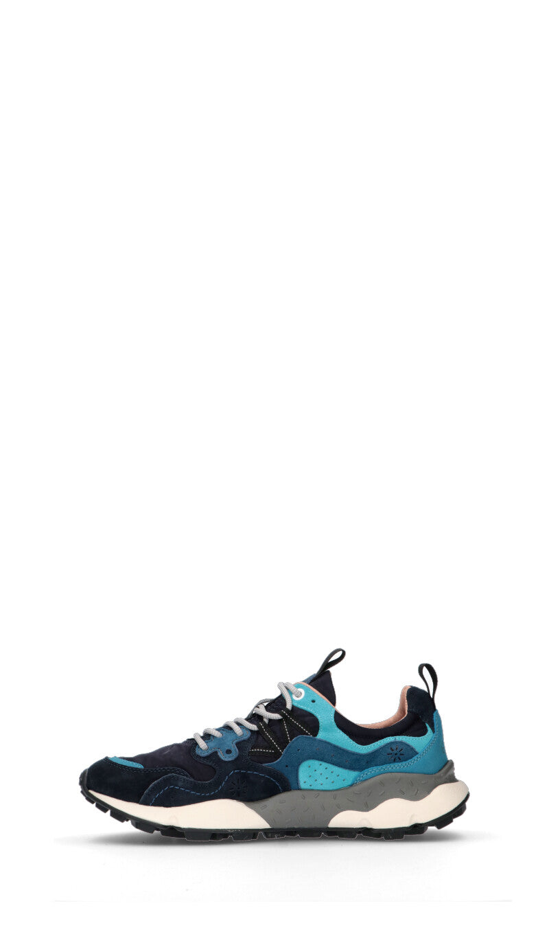 FLOWER MOUNTAIN Sneaker donna azzurra in pelle