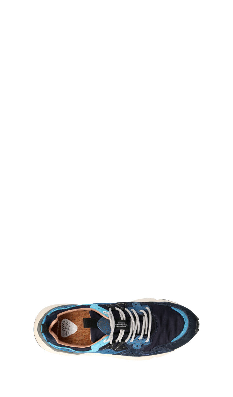 FLOWER MOUNTAIN Sneaker donna azzurra in pelle