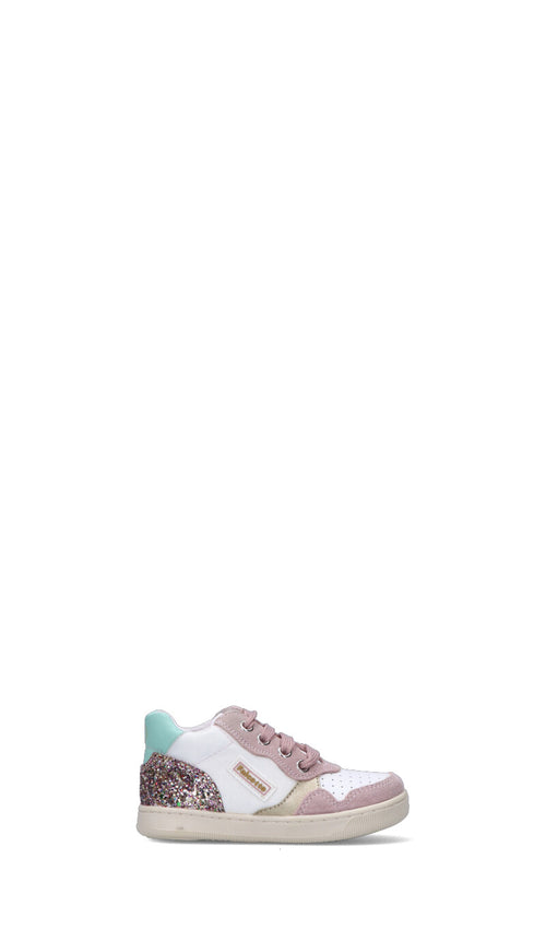 FALCOTTO Sneaker bambina bianca/rosa in pelle