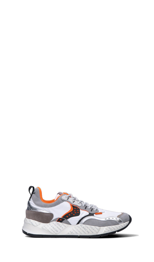 VOILE BLANCHE Sneaker uomo grigia/bianca/arancio in suede