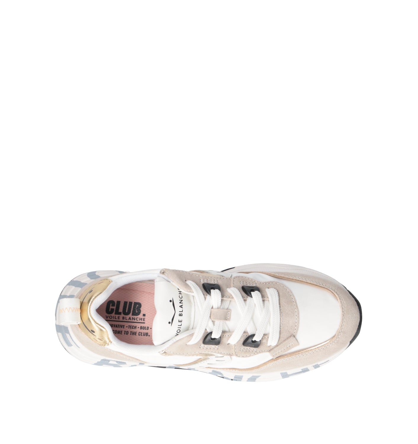 VOILE BLANCHE Sneaker donna bianca/beige