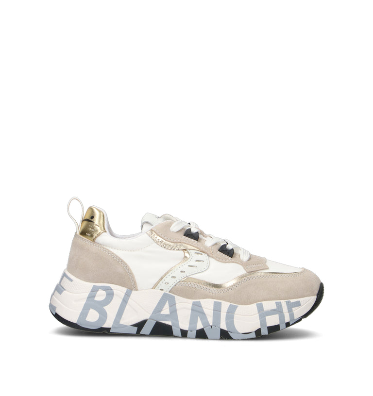 VOILE BLANCHE Sneaker donna bianca/beige