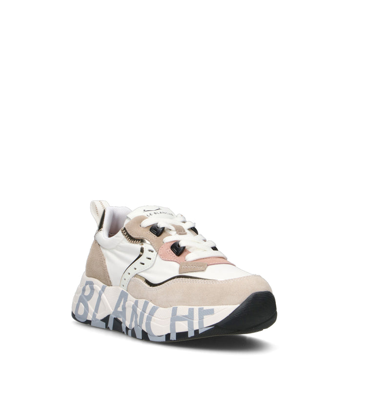 VOILE BLANCHE Sneaker donna bianca/beige