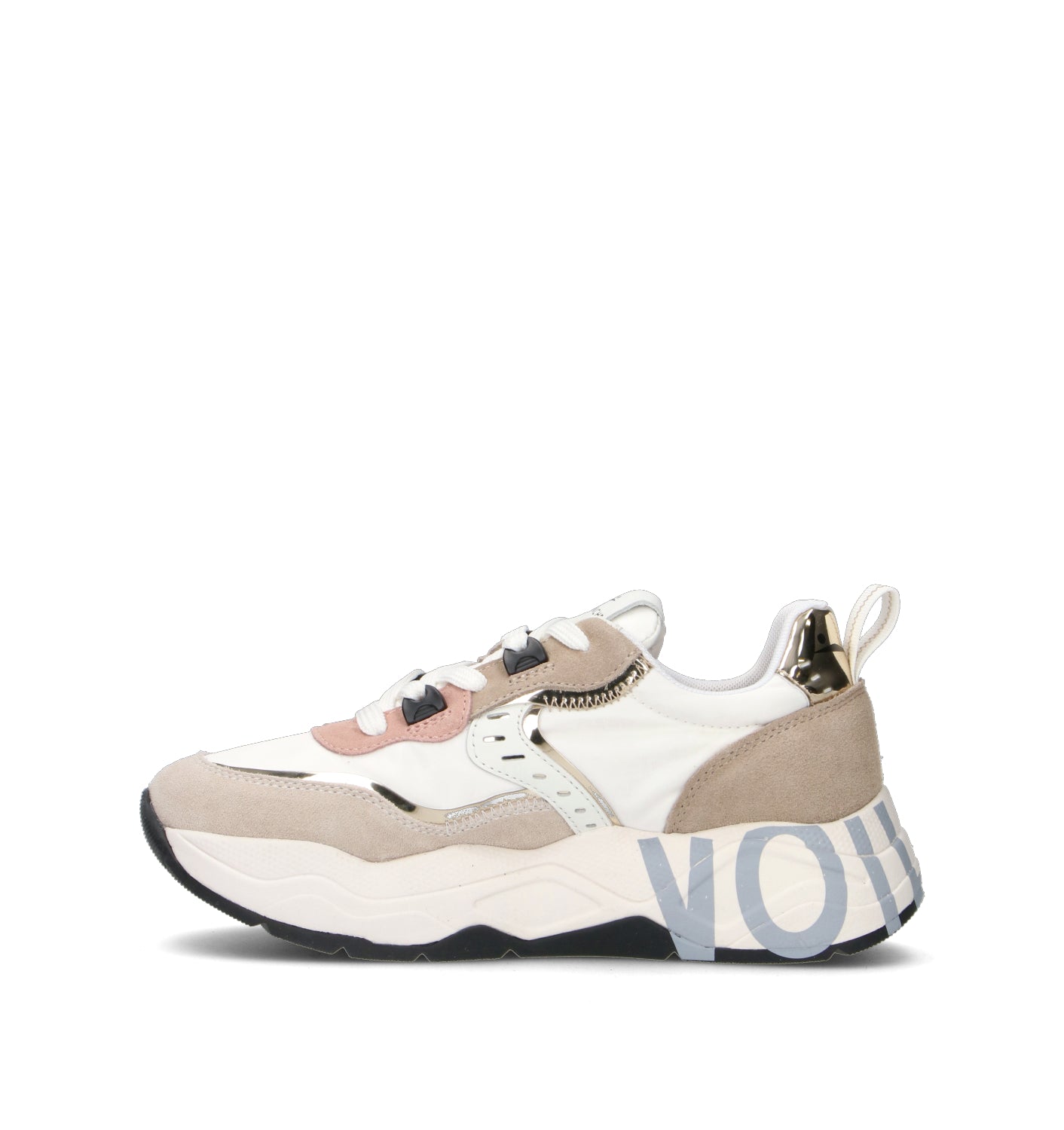 VOILE BLANCHE Sneaker donna bianca/beige