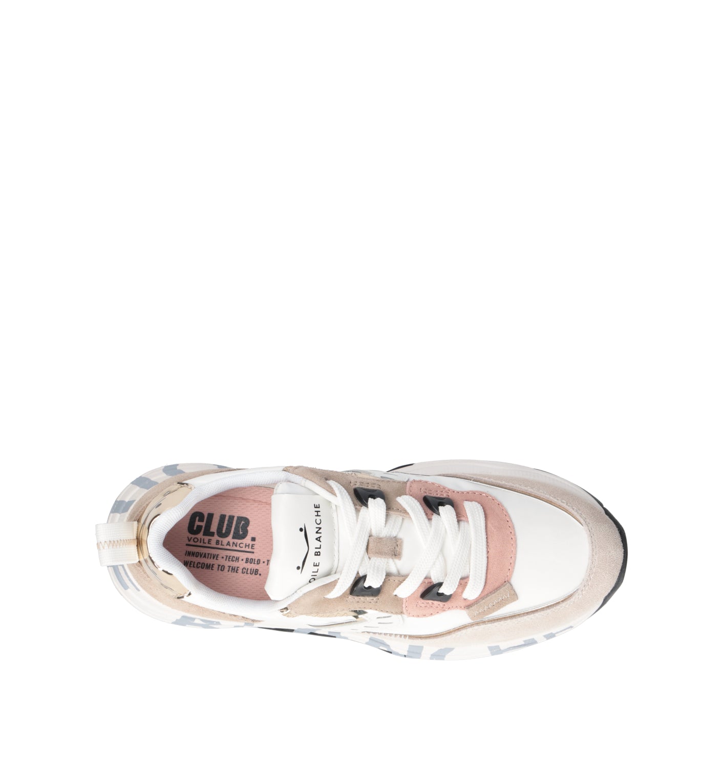 VOILE BLANCHE Sneaker donna bianca/beige
