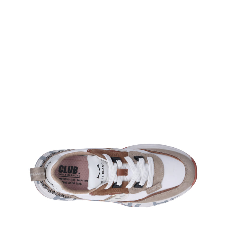 VOILE BLANCHE Sneaker donna bianca/beige