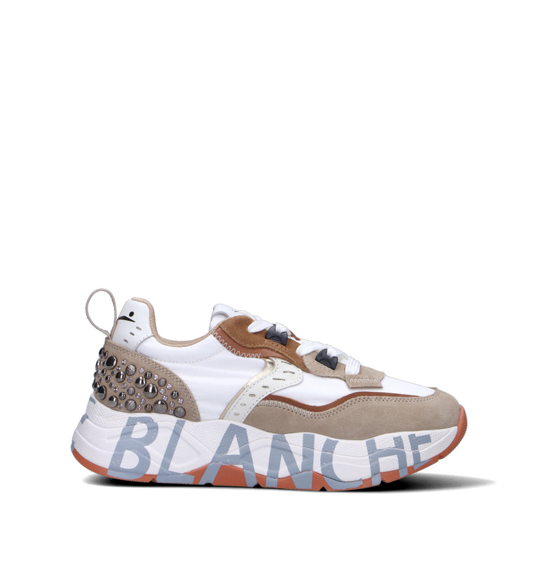 VOILE BLANCHE Sneaker donna bianca/beige