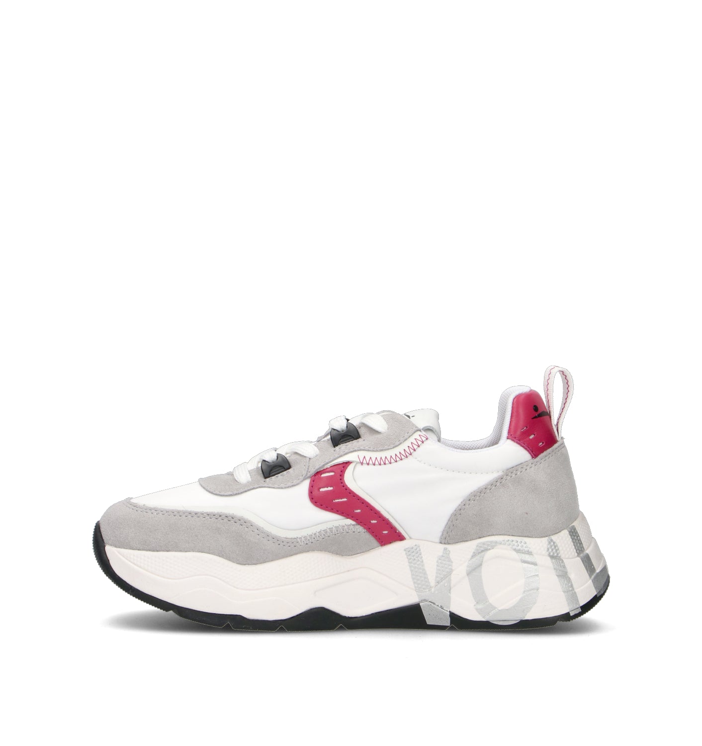 VOILE BLANCHE Sneaker donna bianca/fucsia