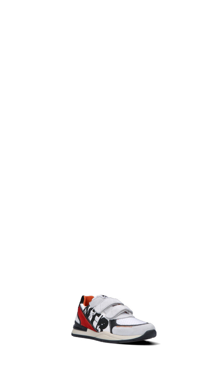 NATURINO Sneaker bimbo bianca/nera/grigia in suede