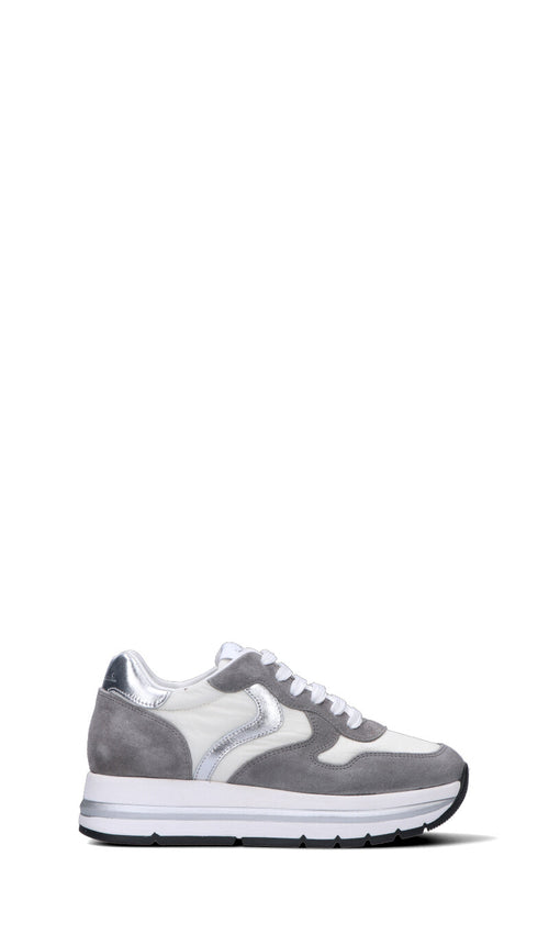 VOILE BLANCHE Sneaker donna grigia/bianca in suede