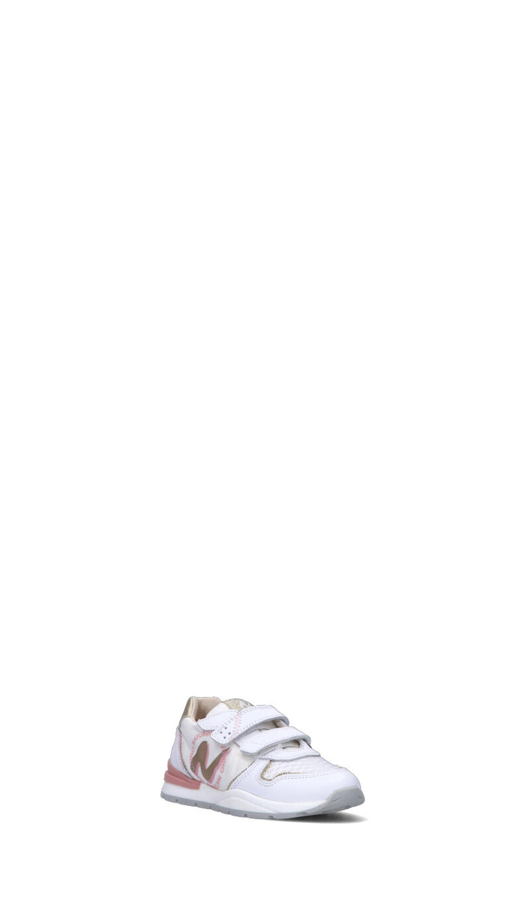 NATURINO Sneaker bambina bianca/gialla/rosa in pelle