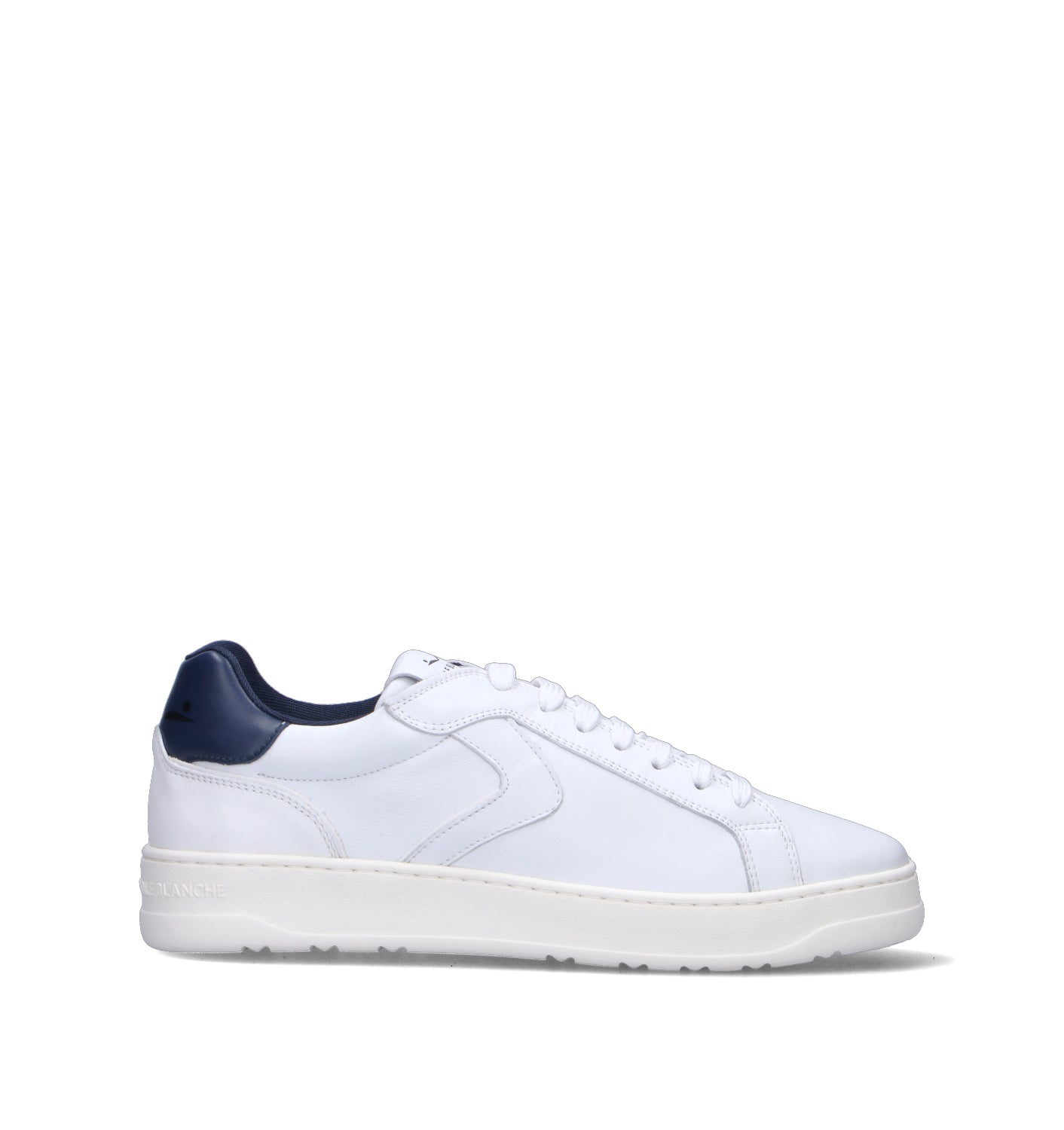 VOILE BLANCHE Sneaker uomo bianca/blu in pelle