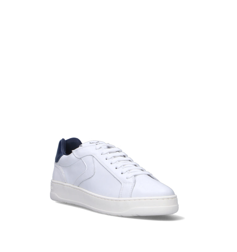 VOILE BLANCHE Sneaker uomo bianca/blu in pelle