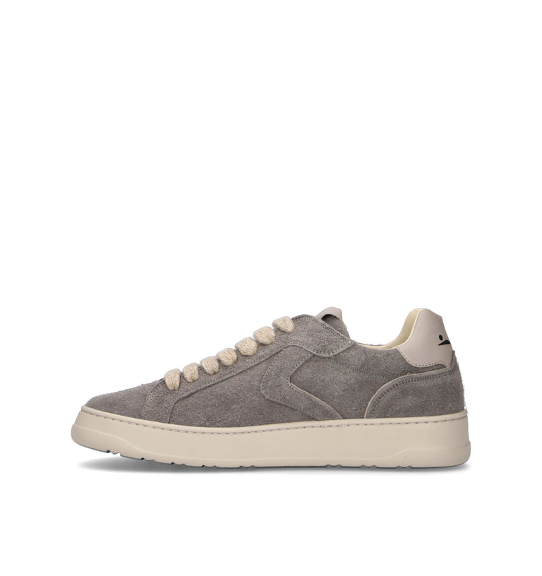 VOILE BLANCHE Sneaker uomo grigia in suede