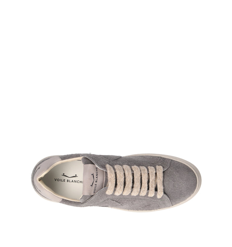 VOILE BLANCHE Sneaker uomo grigia in suede