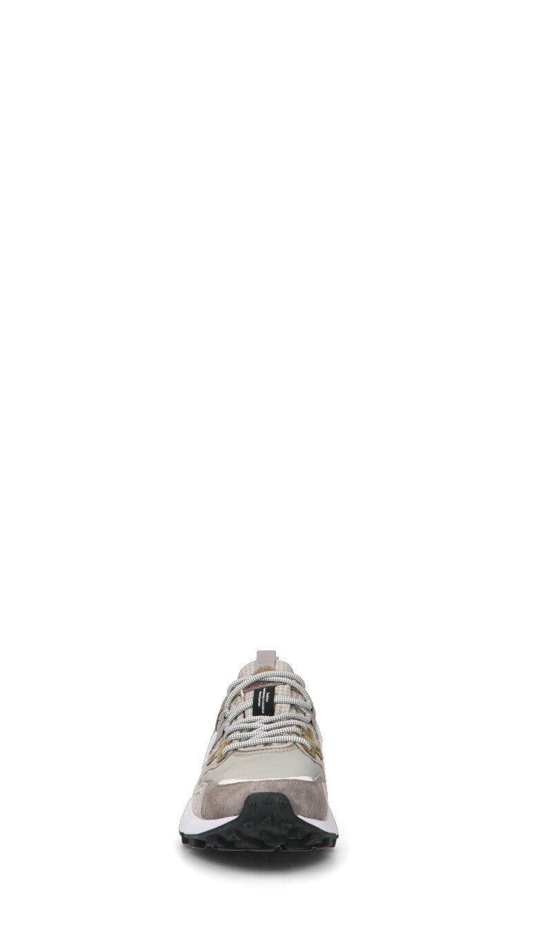 FLOWER MOUNTAIN Sneaker uomo grigia/bianca/beige in suede