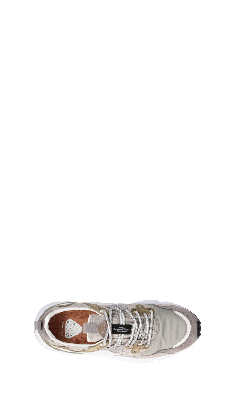 FLOWER MOUNTAIN Sneaker uomo grigia/bianca/beige in suede