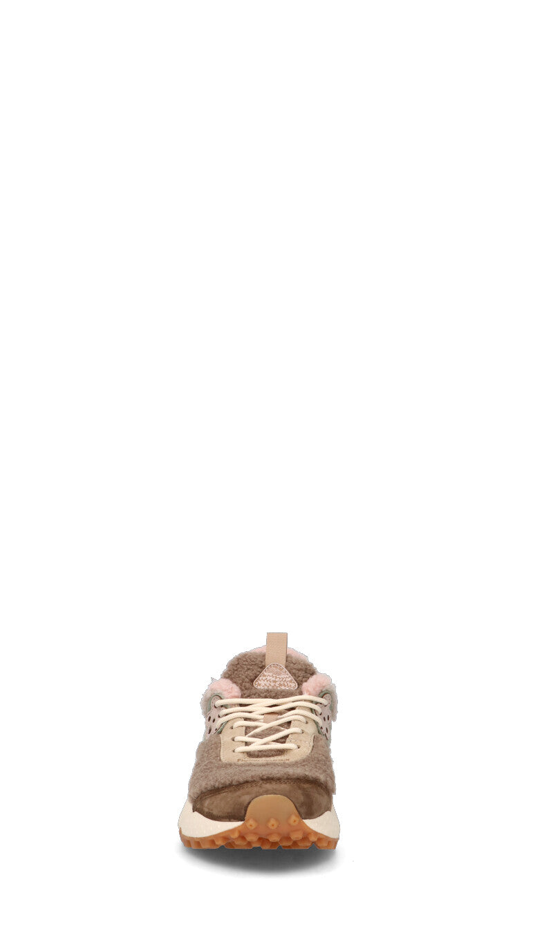 FLOWER MOUNTAIN Sneaker donna marrone/beige in suede