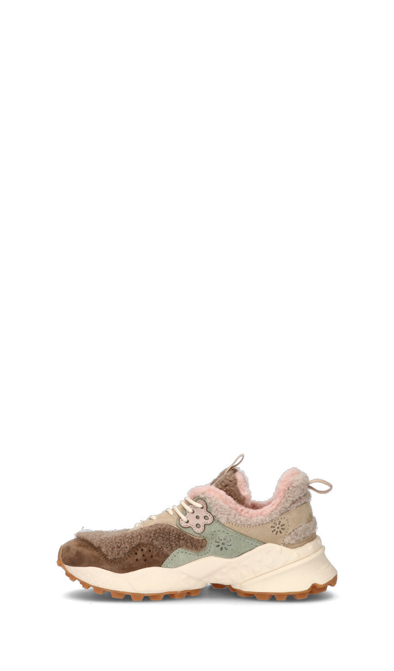 FLOWER MOUNTAIN Sneaker donna marrone/beige in suede