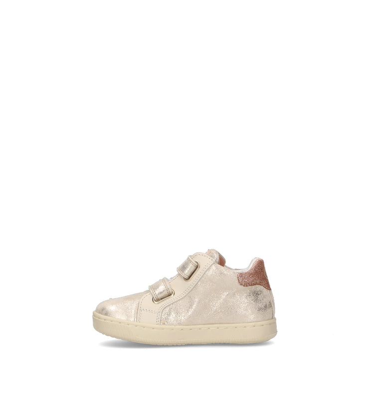 FALCOTTO Sneaker bimba oro in suede