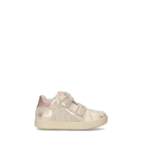 FALCOTTO Sneaker bimba oro in suede