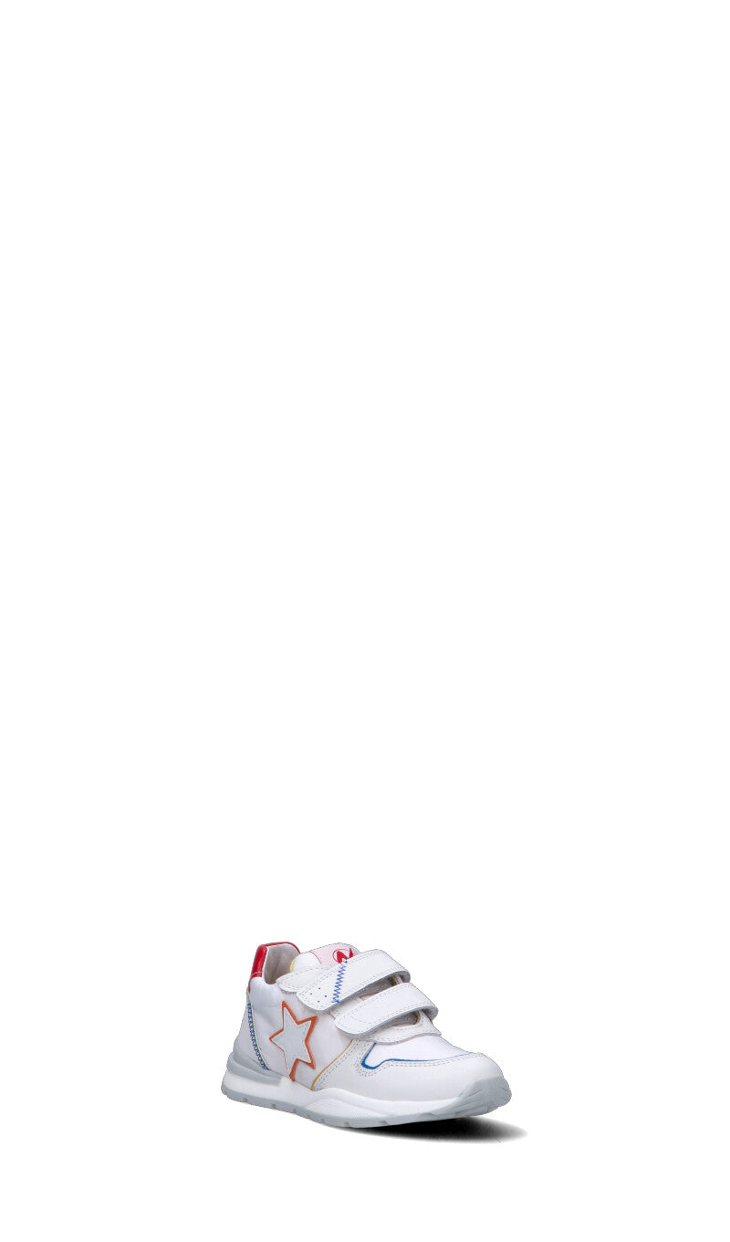 NATURINO Sneaker bimba bianca/rossa in pelle