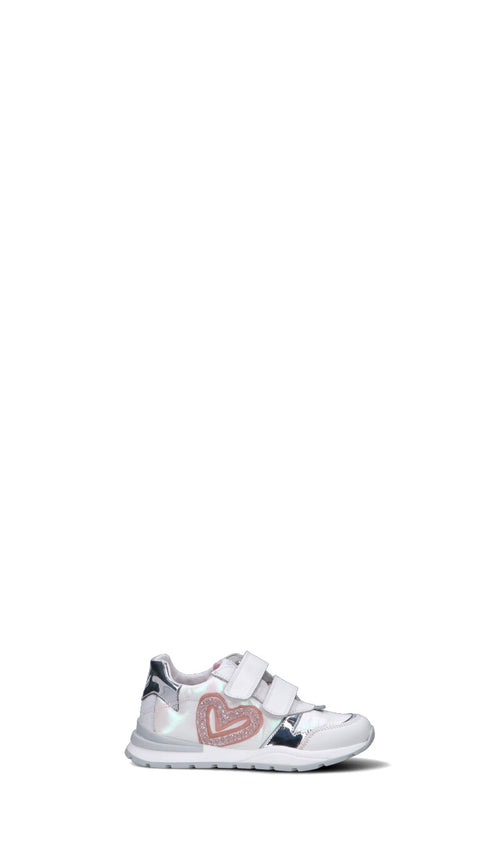 NATURINO Sneaker bimba bianca/argento in pelle