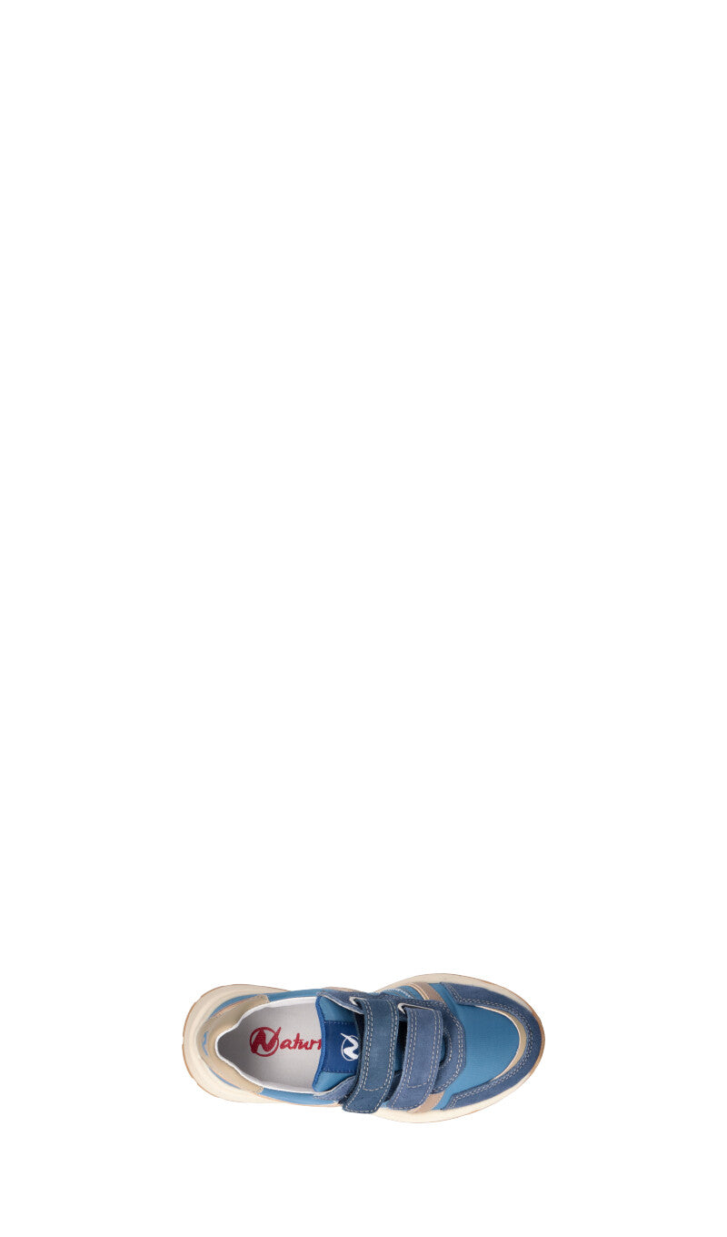 NATURINO Sneaker bimba blu/beige in pelle