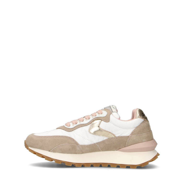 VOILE BLANCHE Sneaker donna bianca/beige