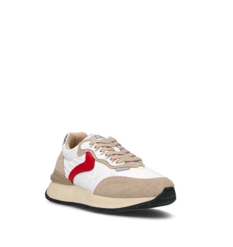 VOILE BLANCHE Sneaker donna bianca/beige