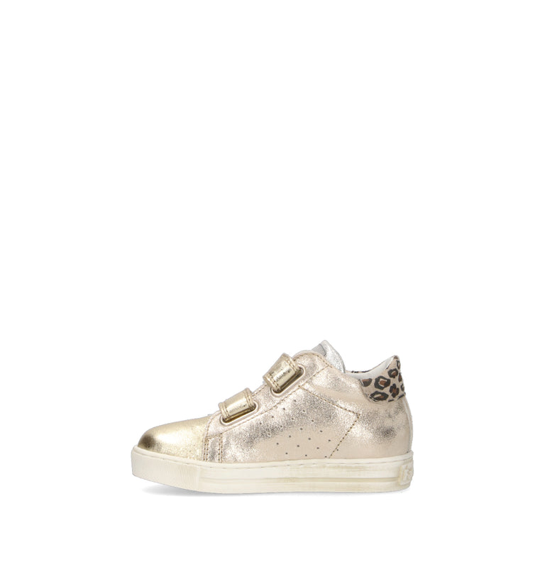 FALCOTTO Sneaker bimba oro in pelle
