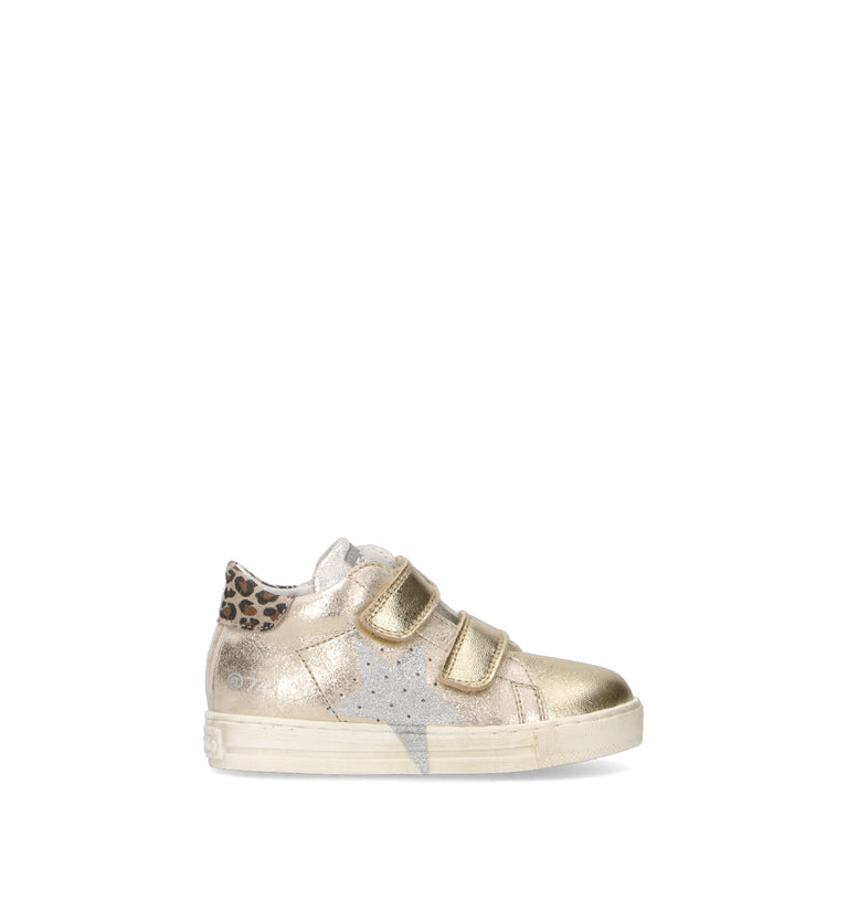 FALCOTTO Sneaker bimba oro in pelle