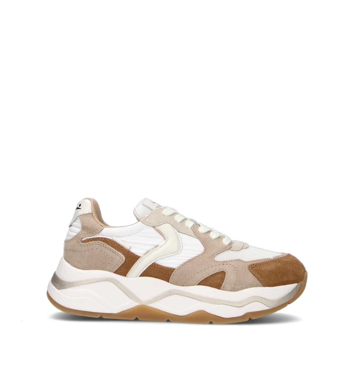 VOILE BLANCHE Sneaker donna bianca/beige