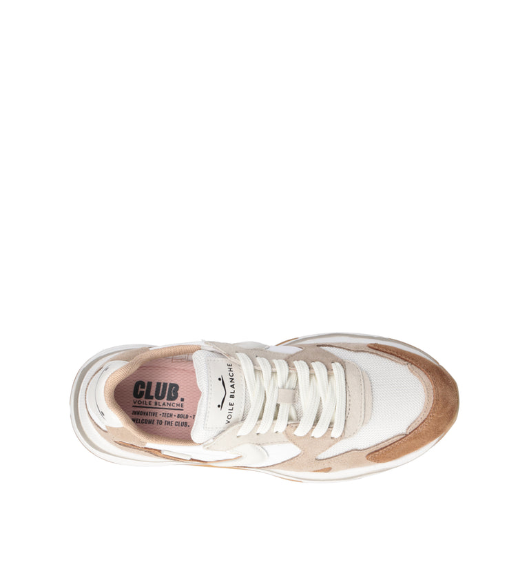 VOILE BLANCHE Sneaker donna bianca/beige