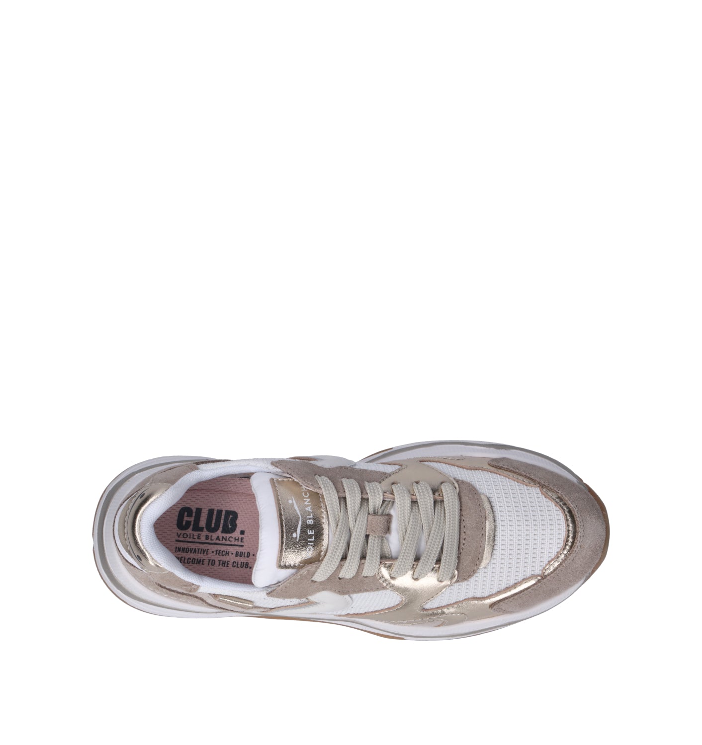 VOILE BLANCHE Sneaker donna bianca/beige