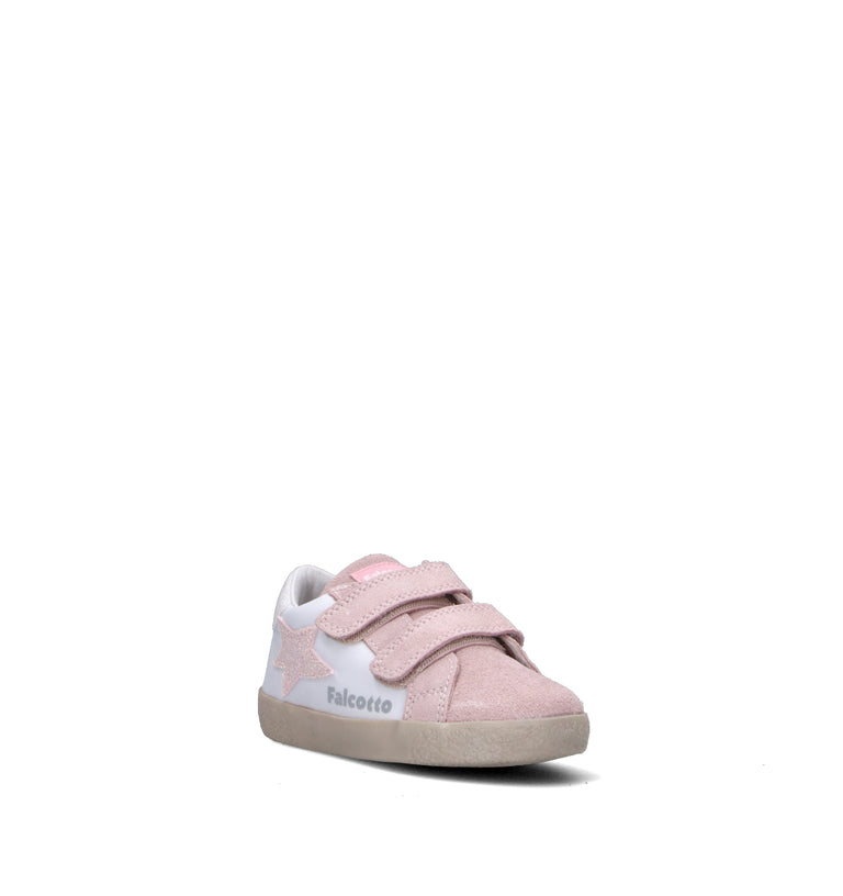 FALCOTTO Sneaker bimba bianca/rosa