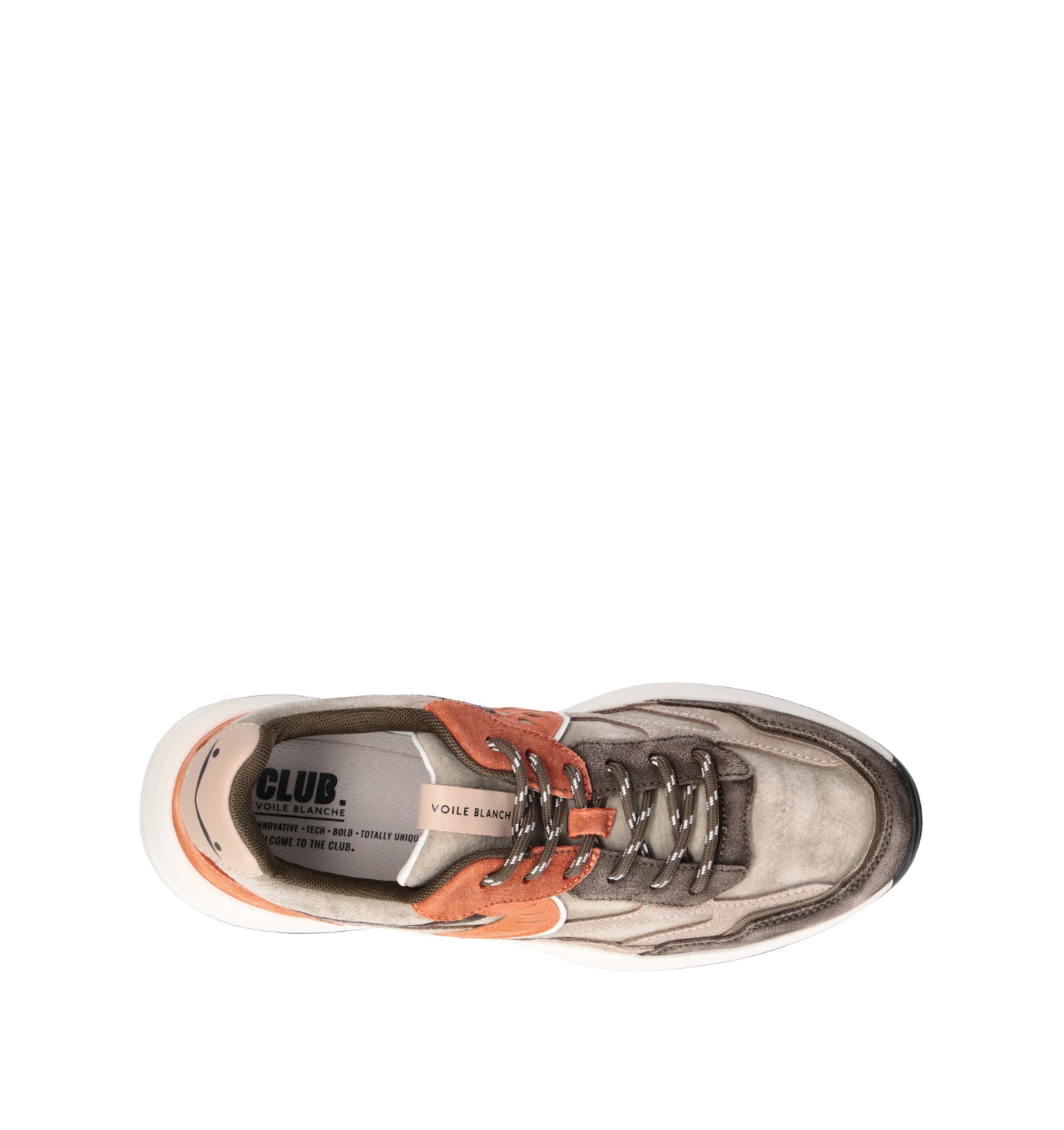 VOILE BLANCHE Sneaker uomo army green/sand in suede