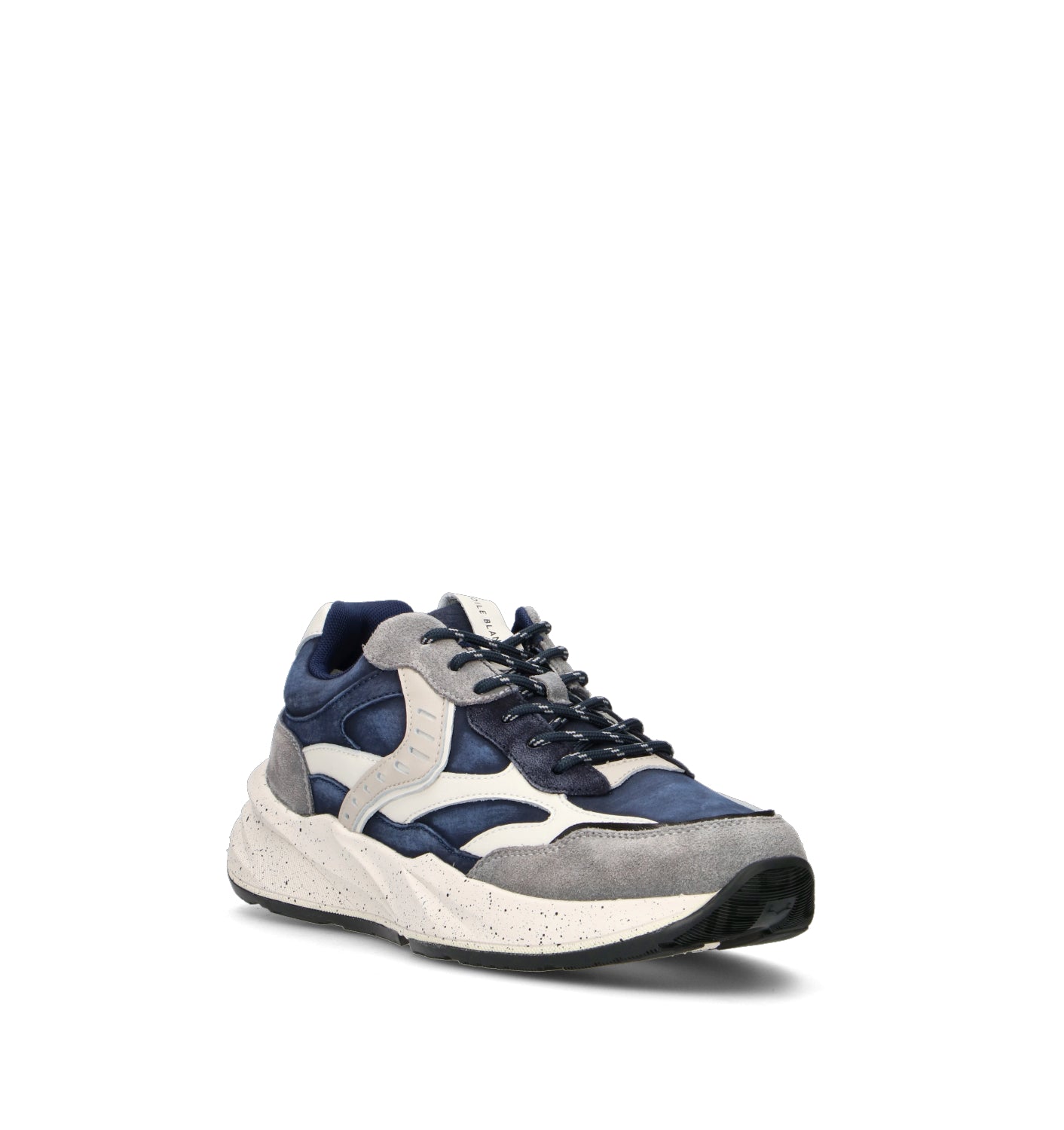 VOILE BLANCHE Sneaker uomo blu in suede