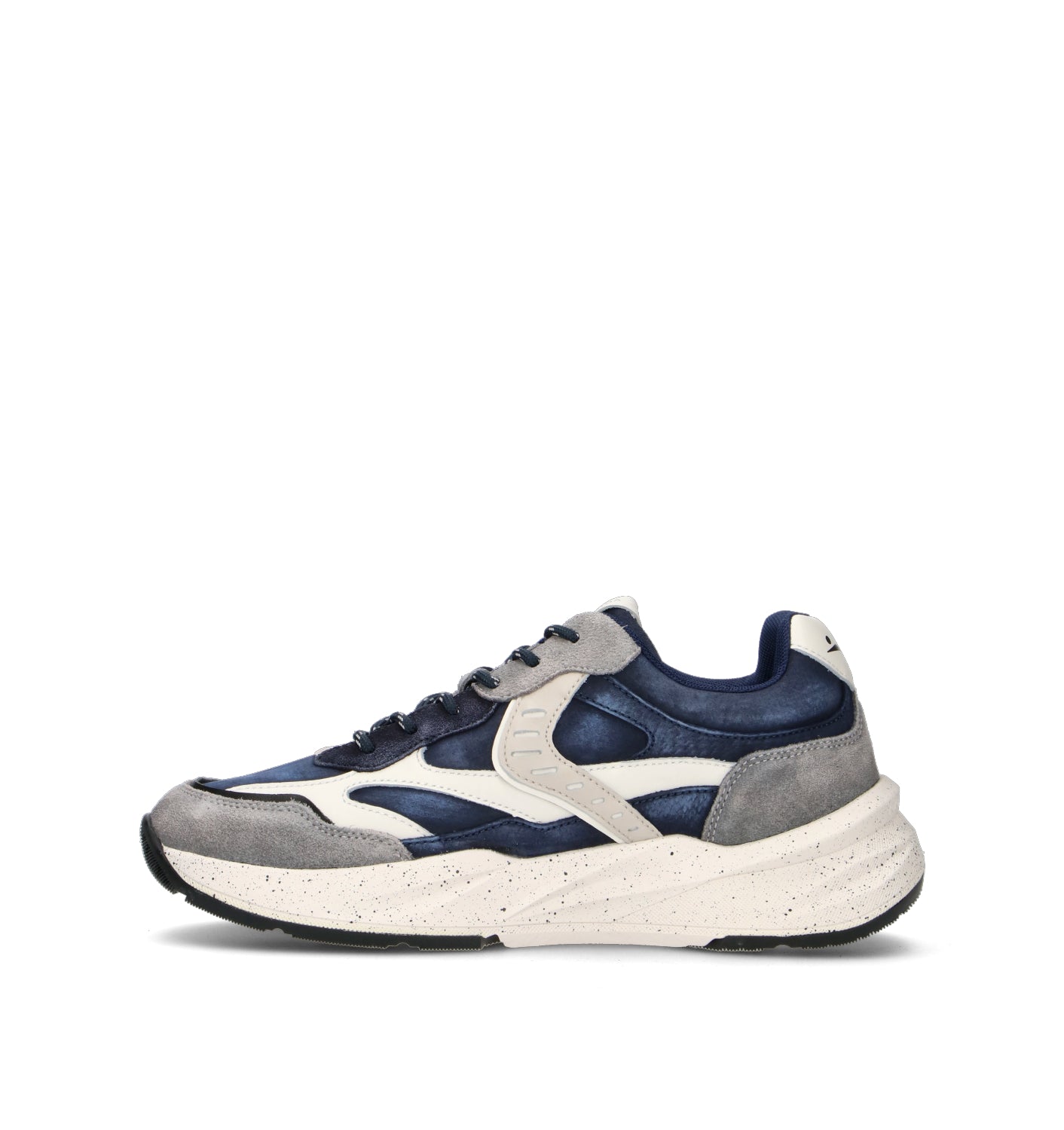 VOILE BLANCHE Sneaker uomo blu in suede