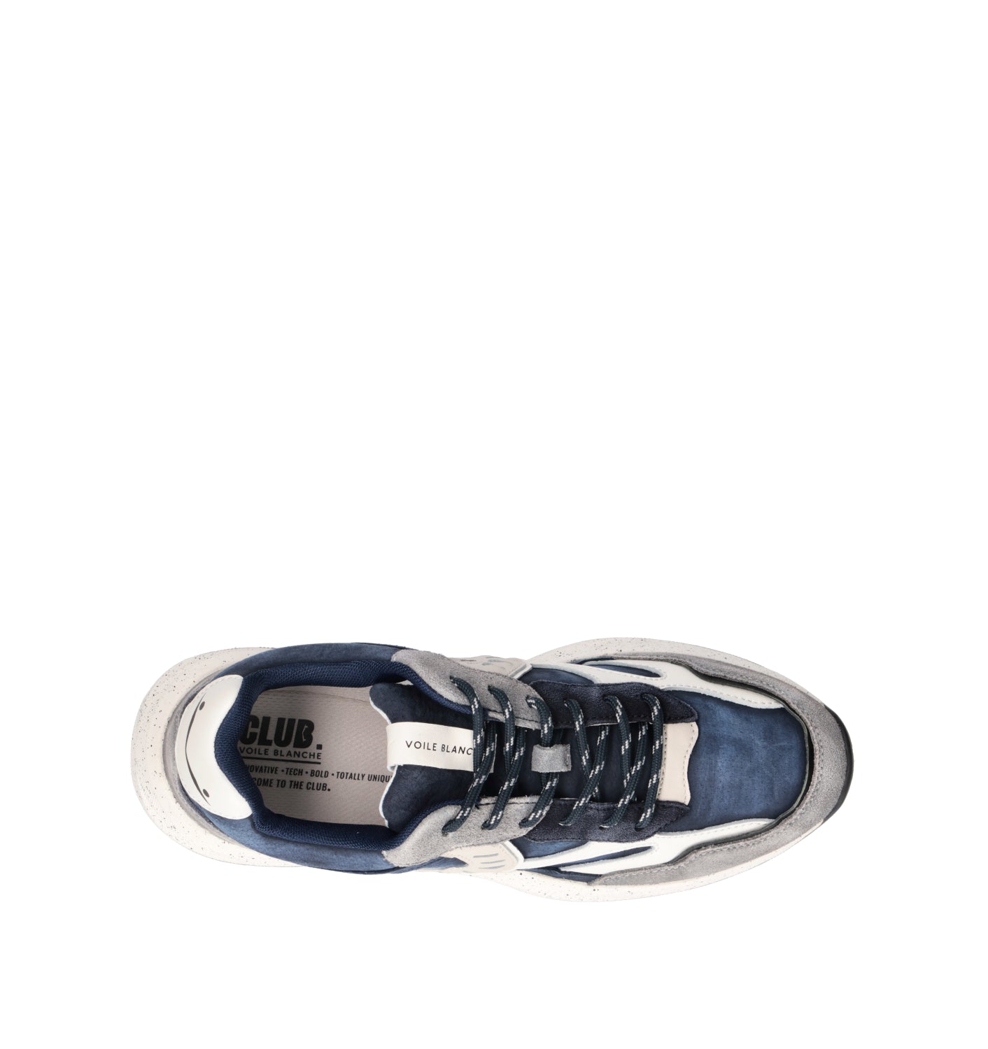 VOILE BLANCHE Sneaker uomo blu in suede