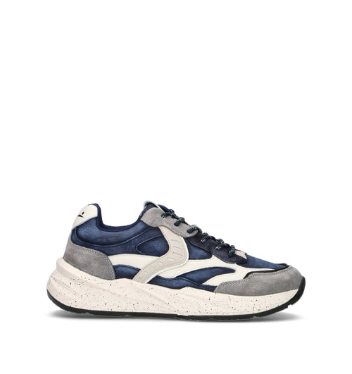 VOILE BLANCHE Sneaker uomo blu in suede