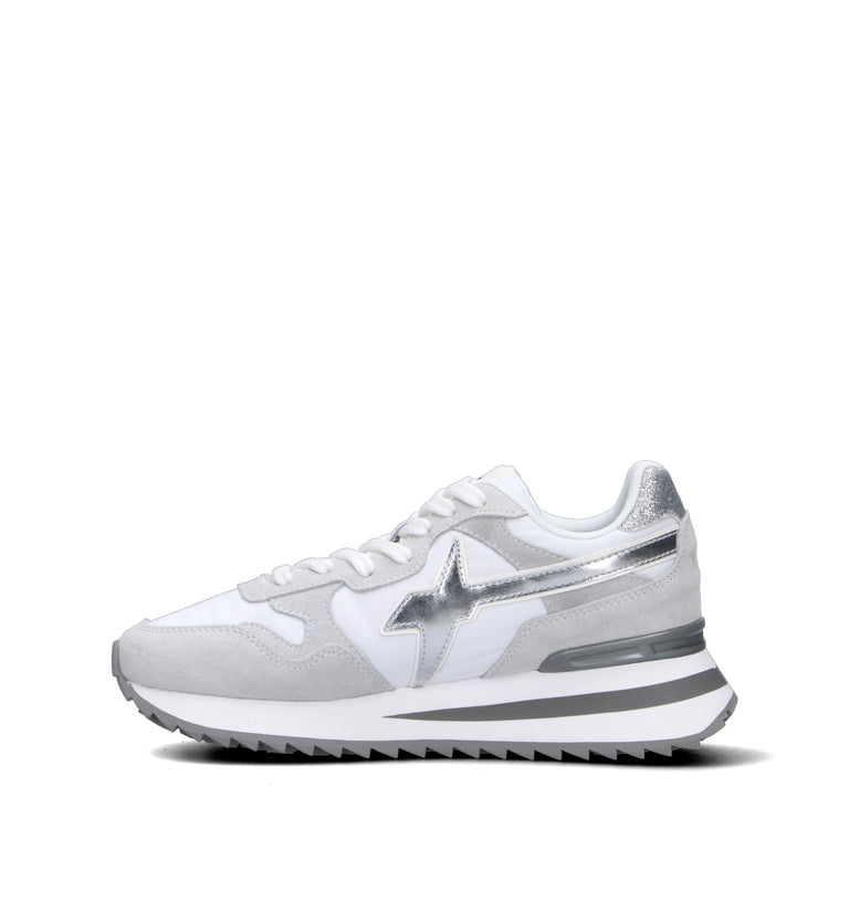 W6YZ Sneaker ragazza bianca/argento