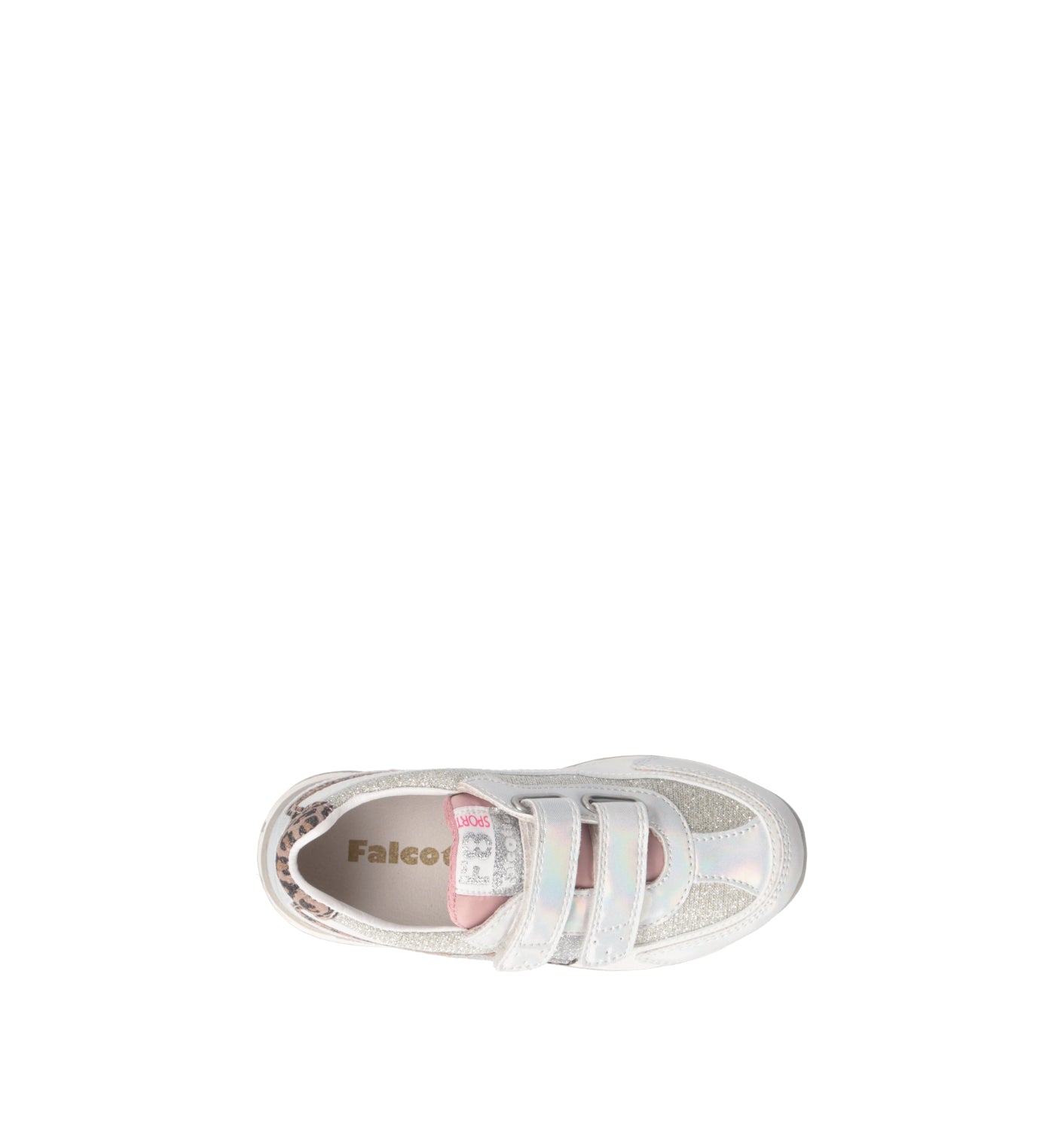 FALCOTTO Sneaker bimba argento in pelle